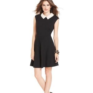 Betsey Johnson Cap Sleeve Pearl Collar Dress